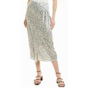 Vince BLUE FOG Women's Carnation Asymmetric Cascade Drape Skirt, US 20 MSRP $325